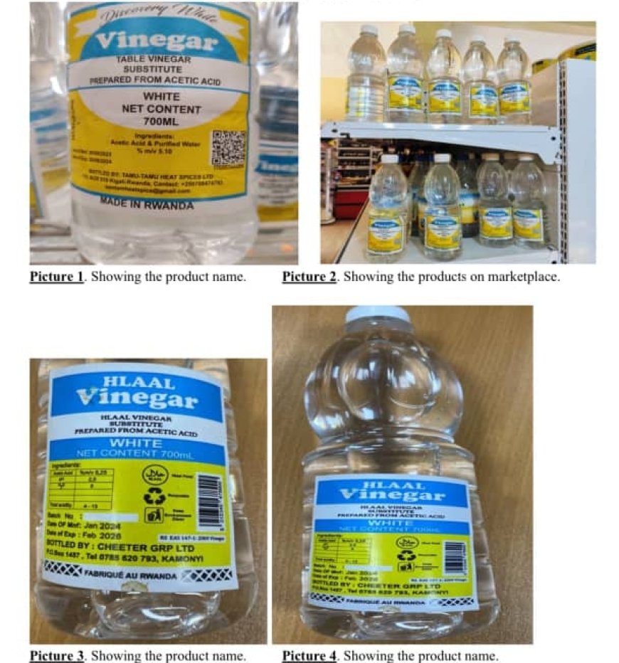 Rwanda FDA Suspends Operations of Two Vinegar-Producing Companies Over Safety Concerns