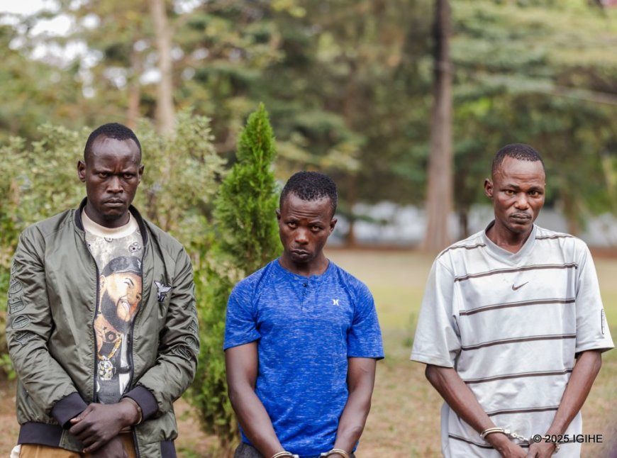 Police Yerekanye abagizi ba nabi 3 bafashwe amashusho batemagura umukobwa mu mujyi wa Kigali