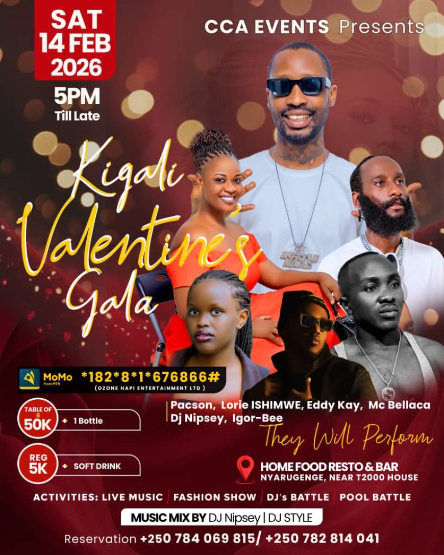 Abakundana bashyizwe igorora mu kirori cyiswe ‘Kigali Valentine’s Gala’